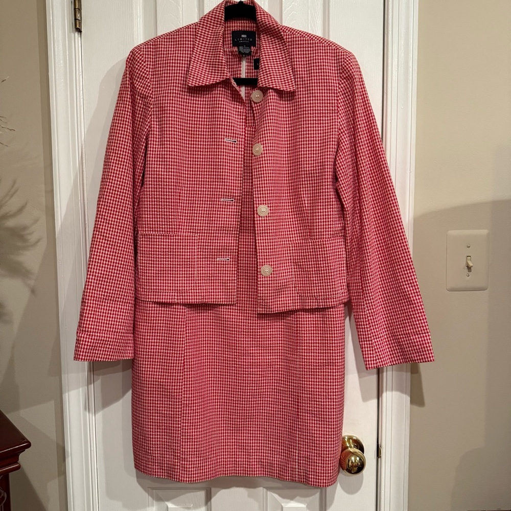 VTG Limited America Women’s  Lined Seersucker  Dress & Blazer Size 8/10